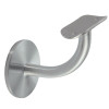 Nerezový držiak madla 12 mm s platničkou pod madlo - pre rúru o42,4 mm, platnička 60x5mm bez otvorov, odstup od steny 75 mm, zvarený, 1.4301