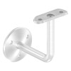 Nerezový držiak madla 12 mm s platničkou pod madlo - pre rúru o42,4 mm, vypuklá platnička 58x5mm s 3 otvormi o6.5 mm, odstup od steny 84 mm, na našróbovanie, 1.4301