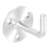 Nerezový držiak madla navárací 12 mm, platnička 70x5mm, zahĺbené 3 otvory o8.5 mm pre M6, odstup od steny 75 mm, zvarený, 1.4301, výška kolíka len 45 mm